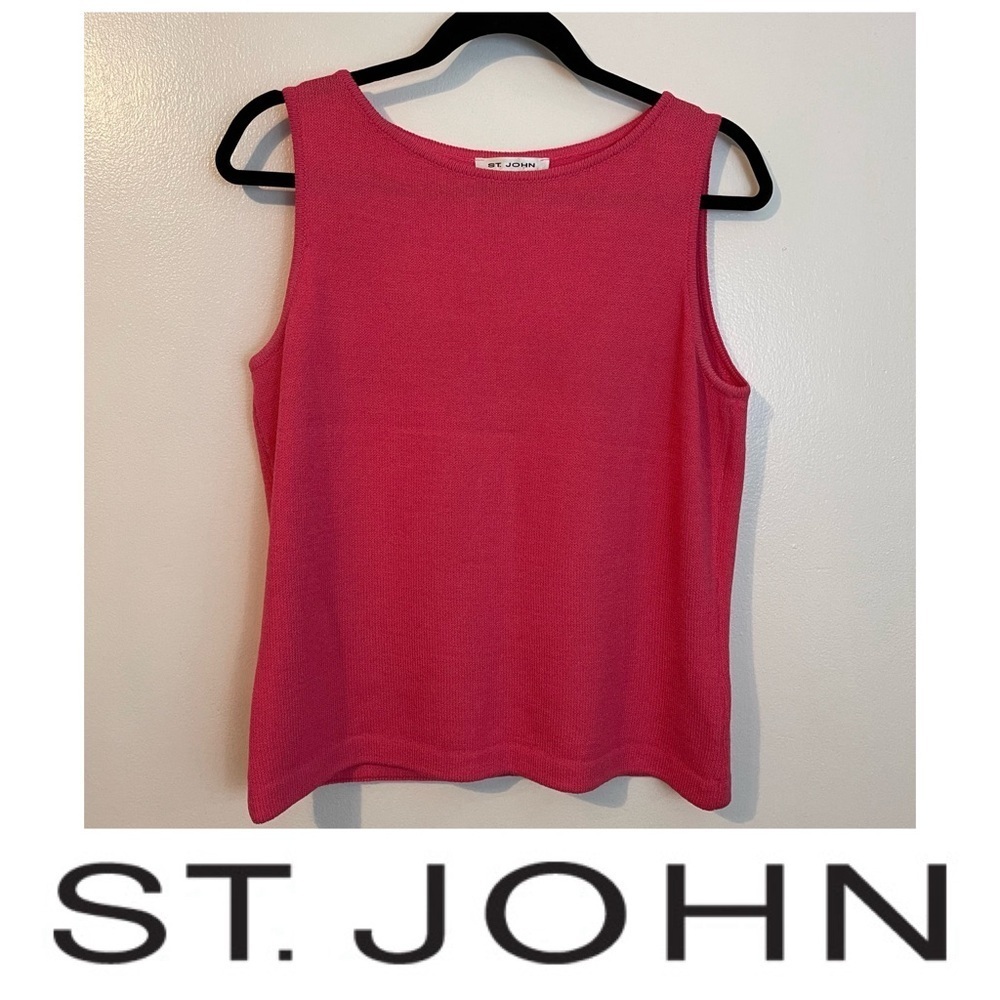 St. John Santana Knit Tank Top Sleeveless Sweater in Size S